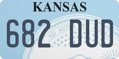 KS license plate 682DUD