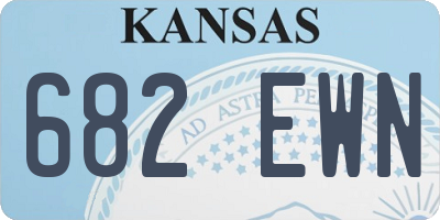 KS license plate 682EWN