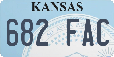 KS license plate 682FAC