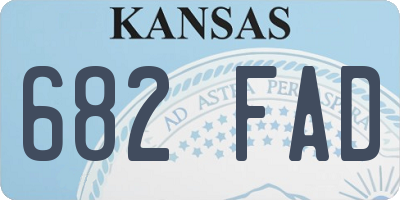 KS license plate 682FAD