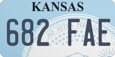 KS license plate 682FAE