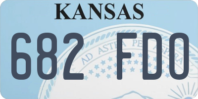 KS license plate 682FDO