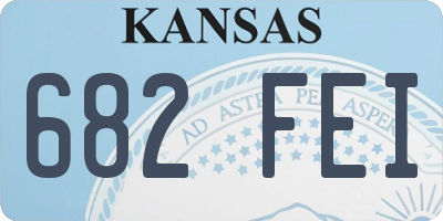 KS license plate 682FEI