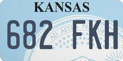 KS license plate 682FKH