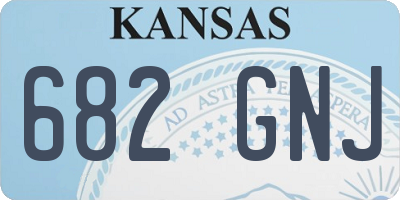 KS license plate 682GNJ