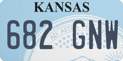 KS license plate 682GNW