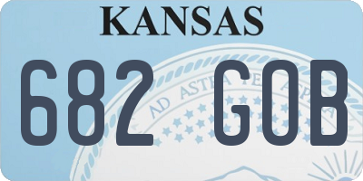 KS license plate 682GOB