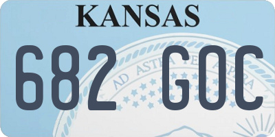 KS license plate 682GOC