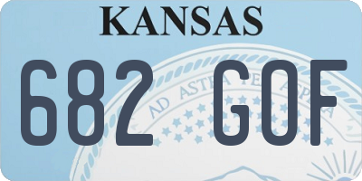 KS license plate 682GOF