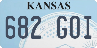 KS license plate 682GOI