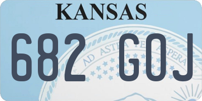 KS license plate 682GOJ