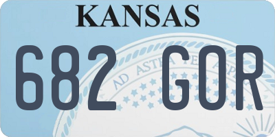 KS license plate 682GOR