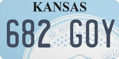KS license plate 682GOY