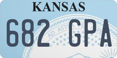 KS license plate 682GPA