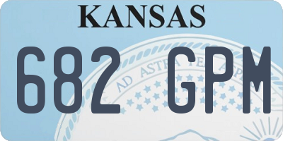 KS license plate 682GPM