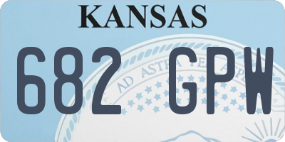 KS license plate 682GPW