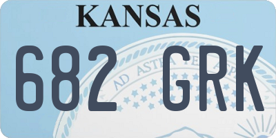 KS license plate 682GRK