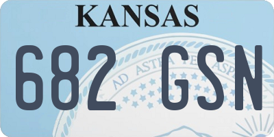 KS license plate 682GSN
