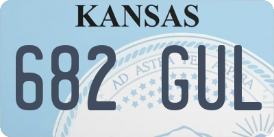 KS license plate 682GUL