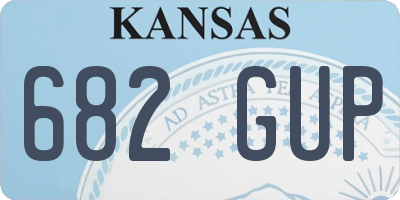 KS license plate 682GUP