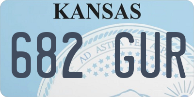 KS license plate 682GUR