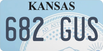 KS license plate 682GUS