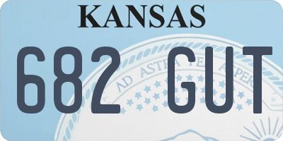 KS license plate 682GUT