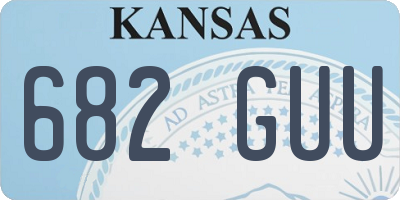 KS license plate 682GUU