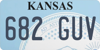 KS license plate 682GUV