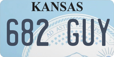 KS license plate 682GUY