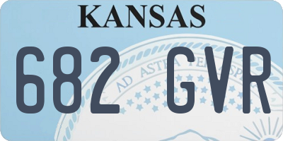 KS license plate 682GVR