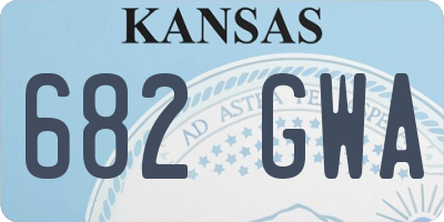 KS license plate 682GWA