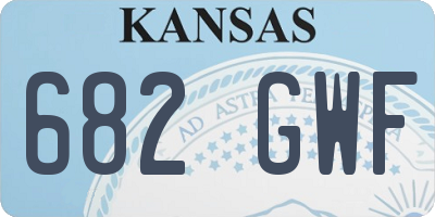 KS license plate 682GWF
