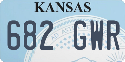 KS license plate 682GWR
