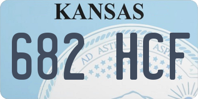 KS license plate 682HCF