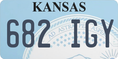 KS license plate 682IGY
