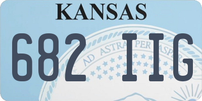 KS license plate 682IIG