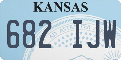 KS license plate 682IJW