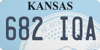 KS license plate 682IQA
