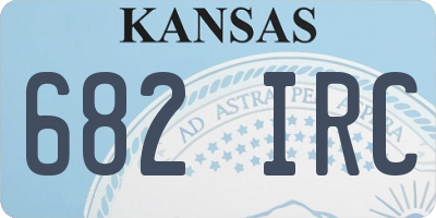 KS license plate 682IRC