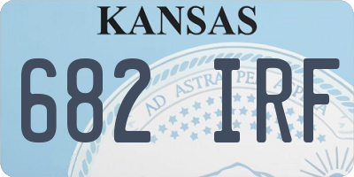 KS license plate 682IRF