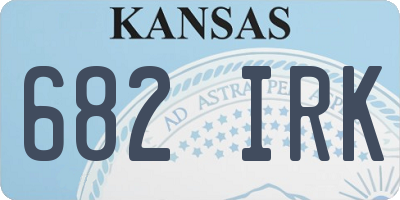 KS license plate 682IRK