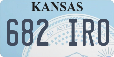 KS license plate 682IRO