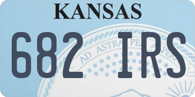 KS license plate 682IRS