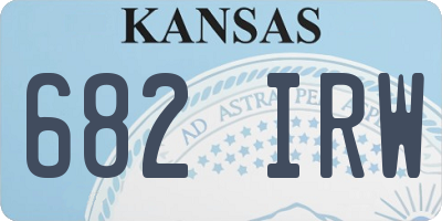 KS license plate 682IRW