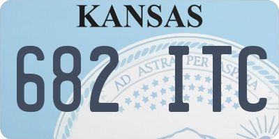 KS license plate 682ITC