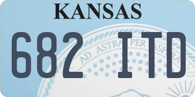 KS license plate 682ITD