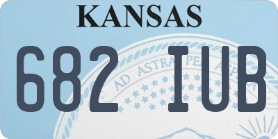 KS license plate 682IUB
