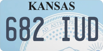 KS license plate 682IUD