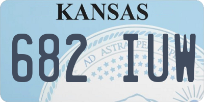 KS license plate 682IUW